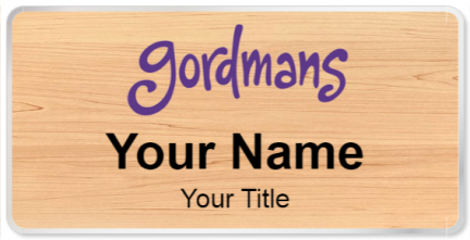 Custom name badges for Gordmans