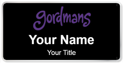 Custom name badges for Gordmans