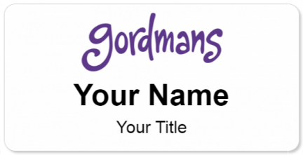 Custom name badges for Gordmans