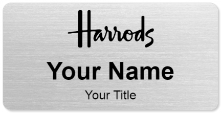 Custom name badges for Harrods