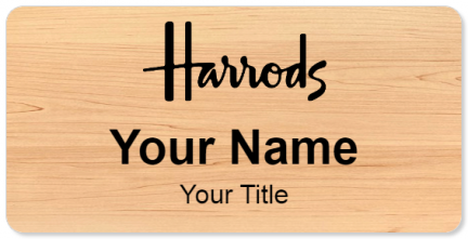Custom name badges for Harrods