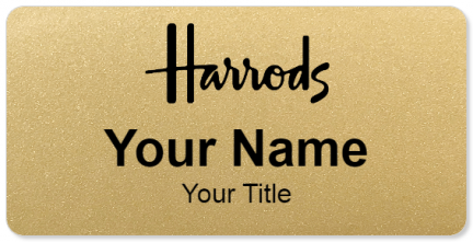Custom name badges for Harrods