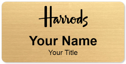Custom name badges for Harrods