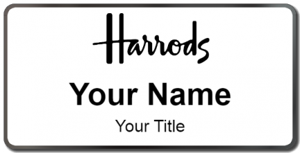 Custom name badges for Harrods