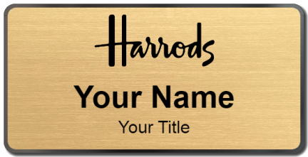 Custom name badges for Harrods