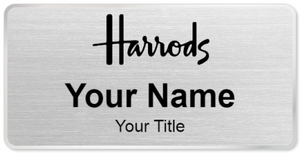 Custom name badges for Harrods