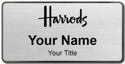 Custom name badges for Harrods