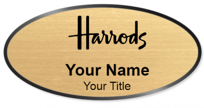 Custom name badges for Harrods