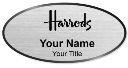 Custom name badges for Harrods