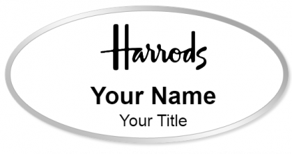 Custom name badges for Harrods