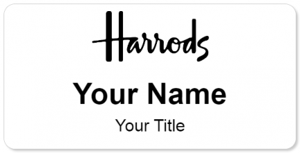 Custom name badges for Harrods