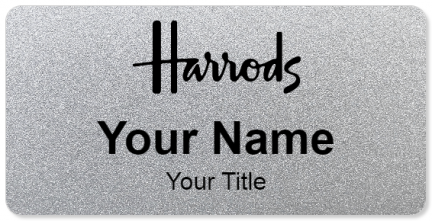 Custom name badges for Harrods