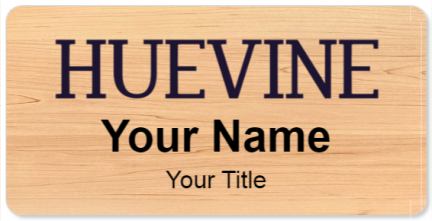 Custom name badges for Huevine