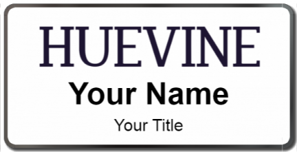 Custom name badges for Huevine