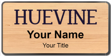 Custom name badges for Huevine