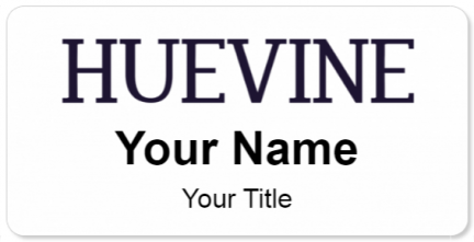 Custom name badges for Huevine
