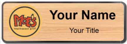 Custom name badges for Moes Southwest Grill