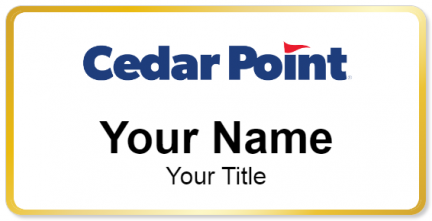 Custom name badges for Cedar Point