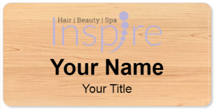 Custom name badges for Inspire Hair Beauty Spa