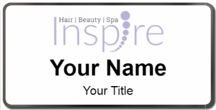 Custom name badges for Inspire Hair Beauty Spa
