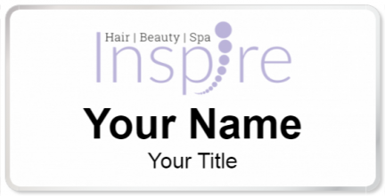Custom name badges for Inspire Hair Beauty Spa