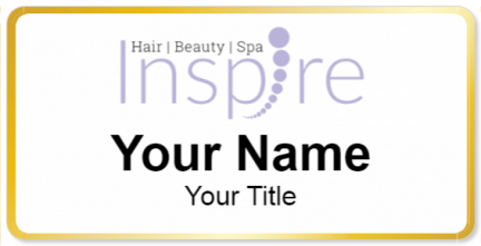 Custom name badges for Inspire Hair Beauty Spa