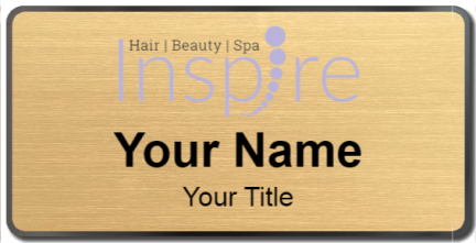 Custom name badges for Inspire Hair Beauty Spa