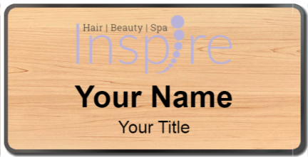 Custom name badges for Inspire Hair Beauty Spa