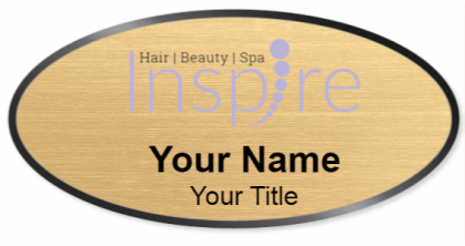 Custom name badges for Inspire Hair Beauty Spa