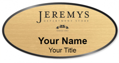 Custom name badges for Jeremys Department Store