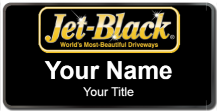 Custom name badges for Jet Black