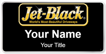 Custom name badges for Jet Black