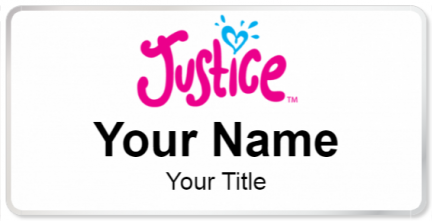 Custom name badges for Justice