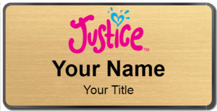 Custom name badges for Justice