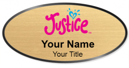 Custom name badges for Justice