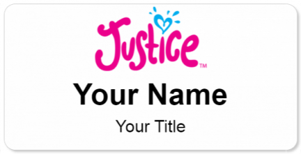 Custom name badges for Justice