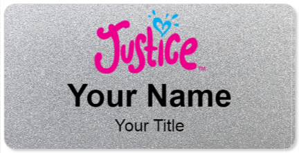 Custom name badges for Justice