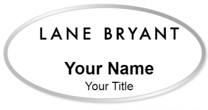 Custom name badges for Lane Bryant