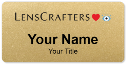 Custom name badges for Lenscrafters