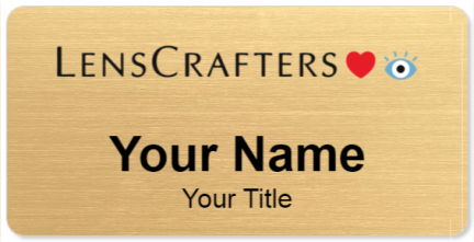 Custom name badges for Lenscrafters