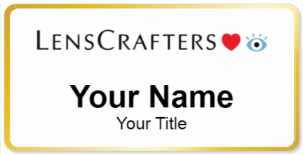 Custom name badges for Lenscrafters