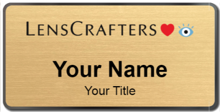 Custom name badges for Lenscrafters