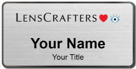 Custom name badges for Lenscrafters