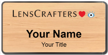 Custom name badges for Lenscrafters