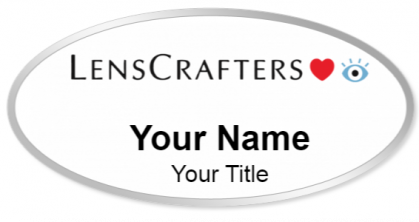 Custom name badges for Lenscrafters