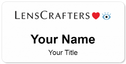 Custom name badges for Lenscrafters