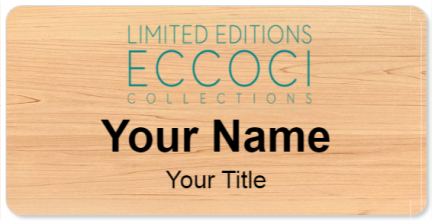 Custom name badges for Eccoci Collections