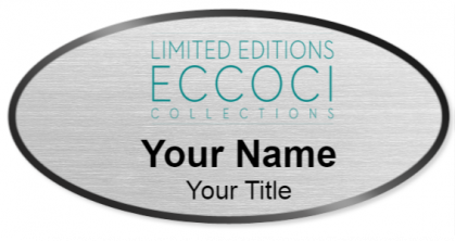 Custom name badges for Eccoci Collections