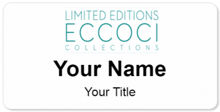 Custom name badges for Eccoci Collections