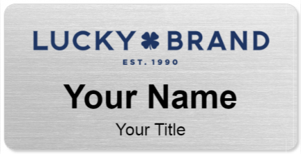 Custom name badges for Lucky Brand